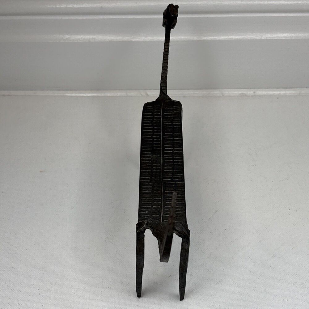 Vintage Mid-Century Modern Brutalist Forged Iron Gazelle Antelope Sculpture - Picture 7 of 16